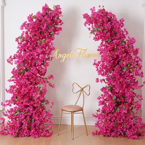 S-A8235 Hot Pink Bougainvillea Plum Blossom Table Sofa Runner Arrangement Floral Wedding