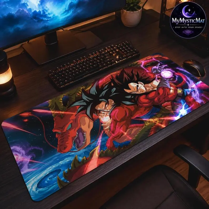 DBZ Desk Mat, Goku Mouse Pad, DBZ Gaming Desk Mat, Anime Mouse Pad, DBZ Desk Pad, Kame House Gaming Setup, Mouse Pad