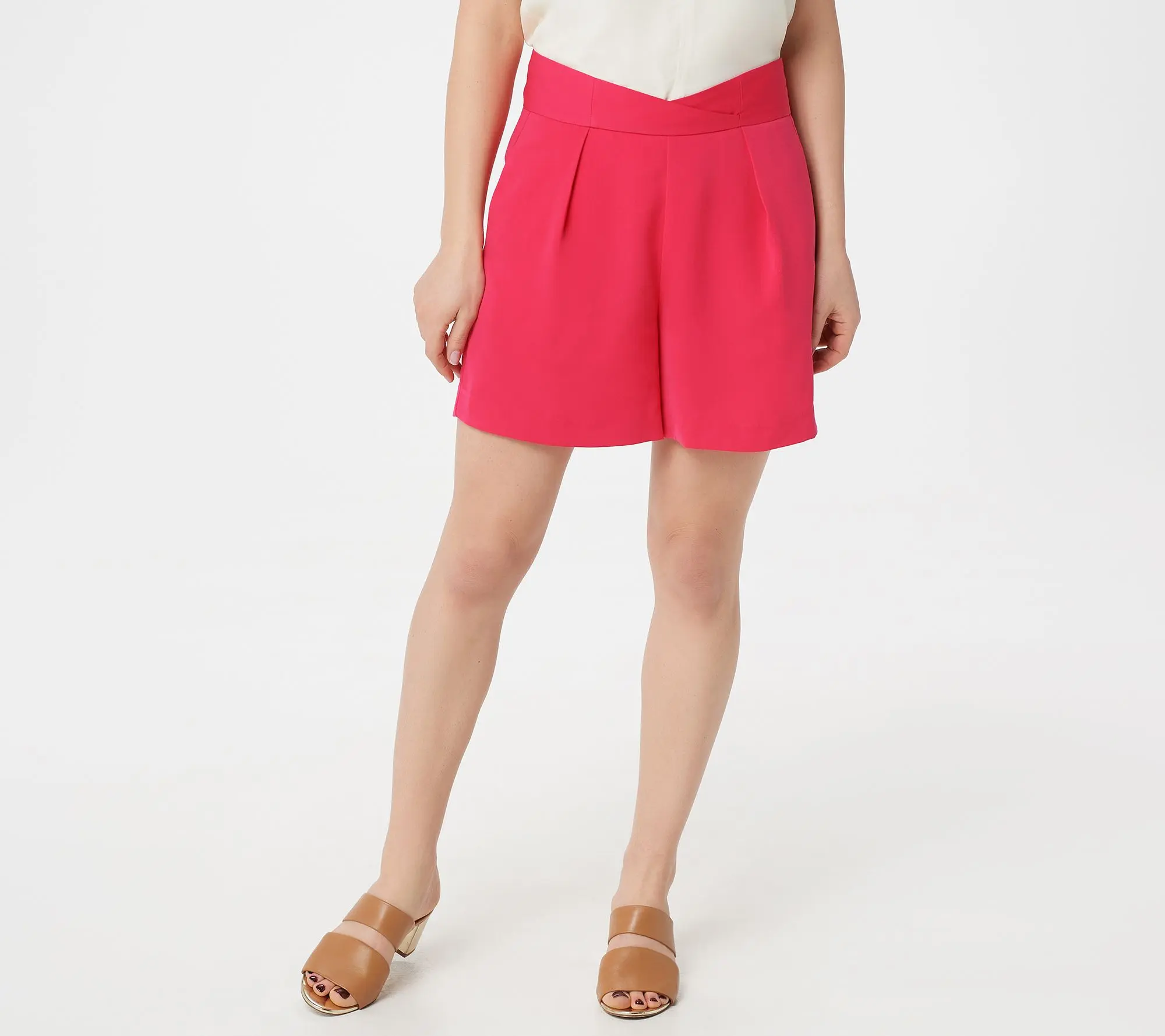 Du Jour High-Waisted Shorts with Seaming Detail