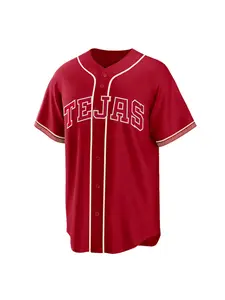 Men's Vintage Embroidered Baseball Jersey, Loose-Fit V Neck Short Sleeve Sporty Training Tee, All Seasons Casual Wear