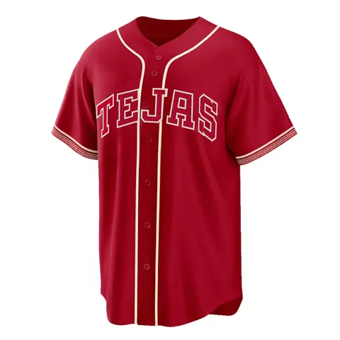 Men's Vintage Embroidered Loose-Fit V Neck Short Sleeve Baseball Jersey, Throwback Jersey, Sporty Training Top, Sportswear Top for All Seasons Casual Wear