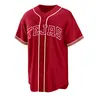 Men's Vintage Embroidered Loose-Fit V Neck Short Sleeve Baseball Jersey, Throwback Jersey, Sporty Training Top, Sportswear Top for All Seasons Casual Wear