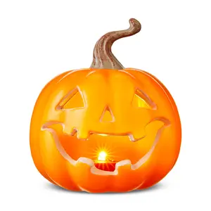 Lighted Jack-O'-Lantern, Halloween by