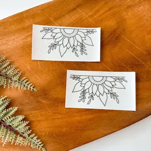 Sunflowers Forever Stick & Stitch Embroidery Patterns - Pocket Pair