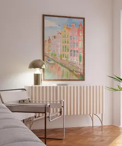 [UNFRAMED POSTER] Amsterdam Print, Netherlands, Amsterdam Poster, Amsterdam Painting, Watercolor Cityscape, Watercolor Art Print, Decor Wall 2