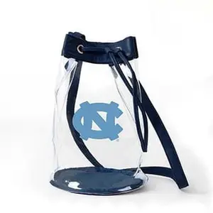 Closeout: Madison Clear Drawstring Bucket Bag, Casual Stadium-Safe Women's Crossbody & Shoulder Bag - North Carolina