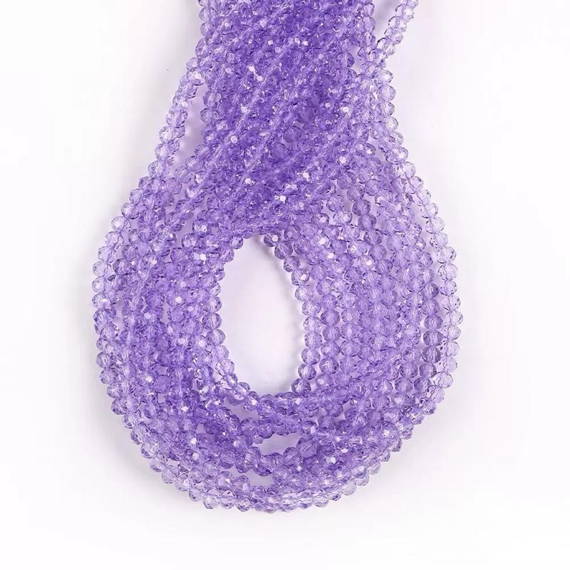 4mm Crystal Glass Beads Flat Faceted Loose Spacer Glass Beads for Jewelry Making Jewelry DIY  10strings （1000-1100pcs)