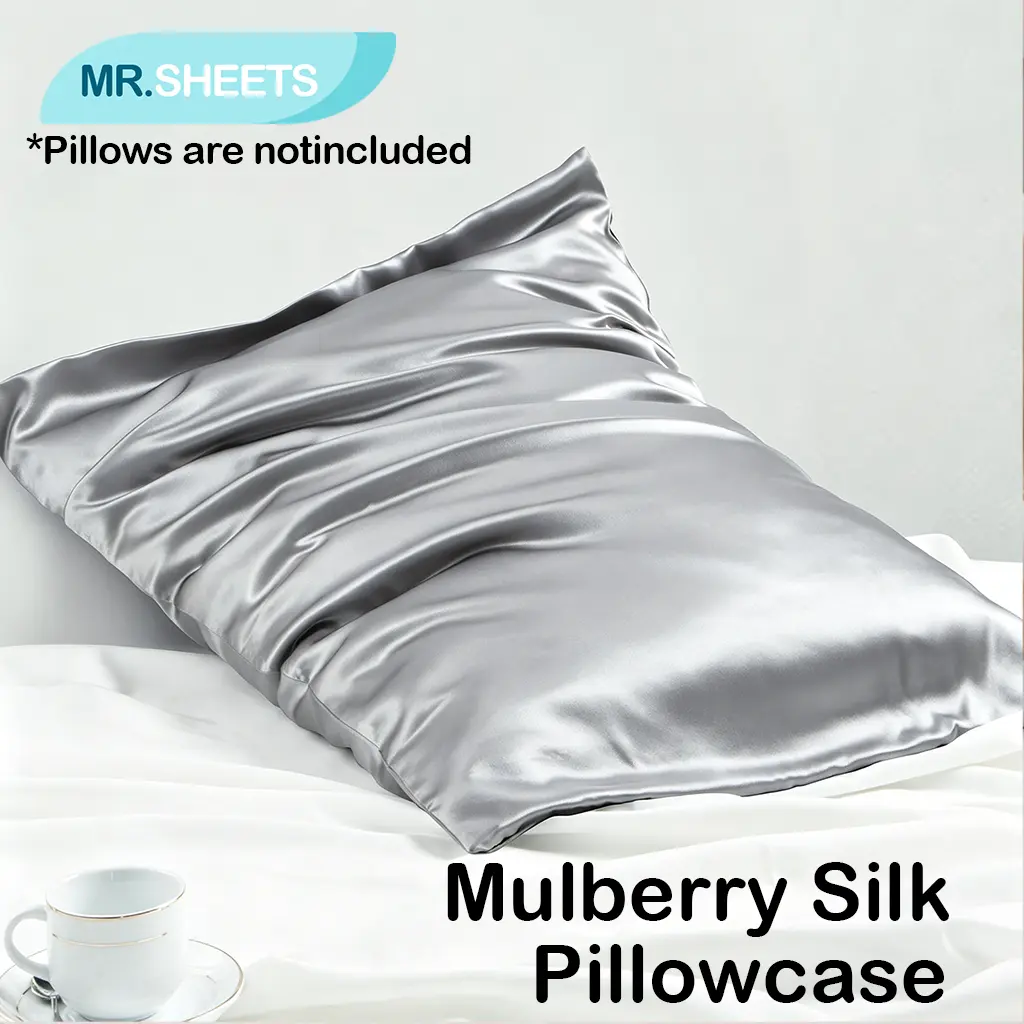 NTBAY 100% Mulberry Silk Pillowcase, 19 Momme Natural Silk with Hidden Zipper, Dermatologist Approved Award-Winning, Cooling Bedding, Wrinkle Resistant, Anti-Aging, Breathable, Durable, Ultra-Soft Skin-Friendly for Hair & Skin Health While Sleeping