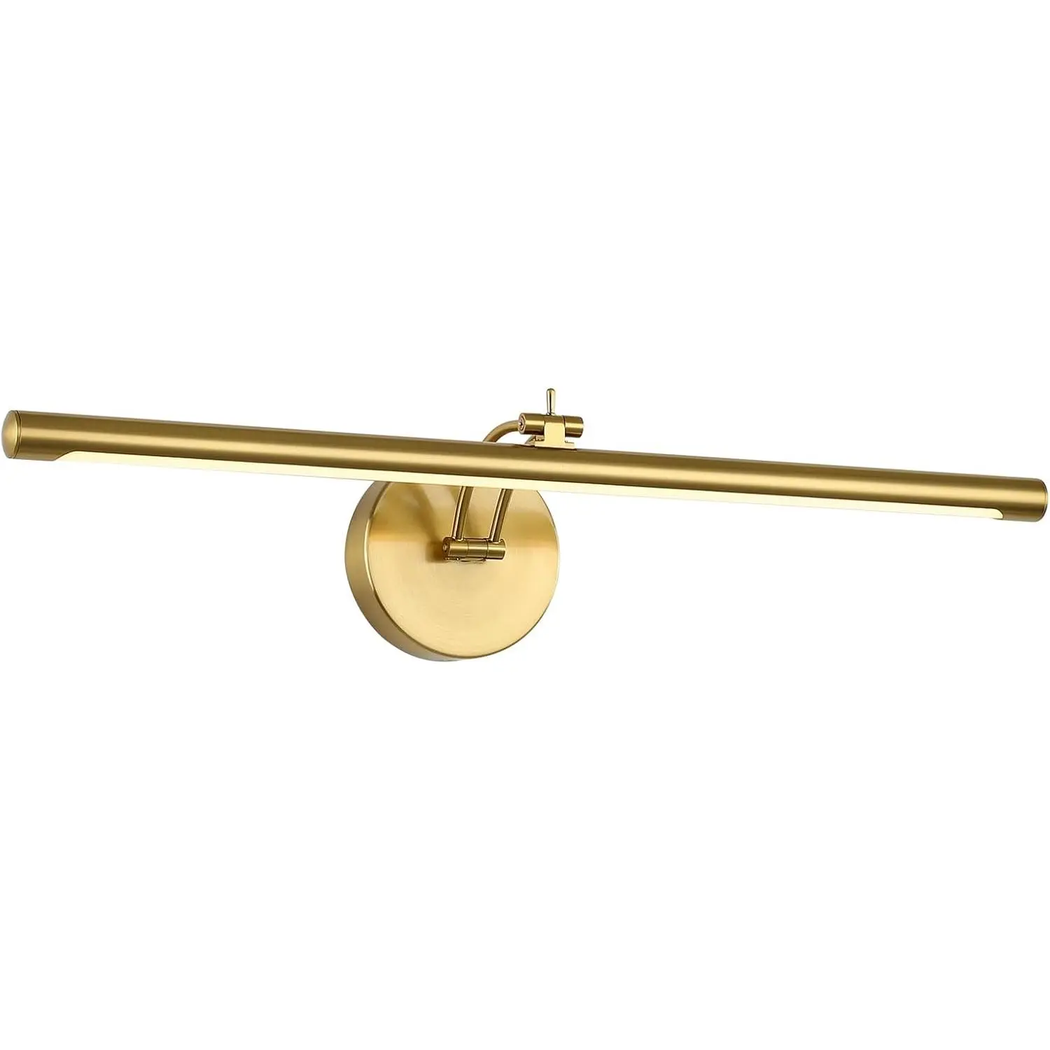 Picture Light Dimmable Hard Wired 23.62 Inch Adjustable Swing Arm Brass Wall Lights for Pictures Led Display Light for Artwork 14W Warm White