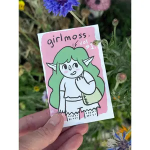 Girlmoss Vol 1 6 page mini zine, 3x2 inches