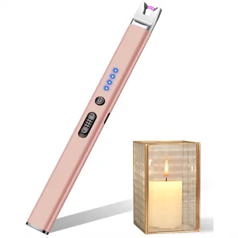Electric Candle Lighter, Rechargeable USB, A Wonderful Gift. Windproof Lighters for Candle Camping Kitchen BBQ Daily Use Utensils Portable
