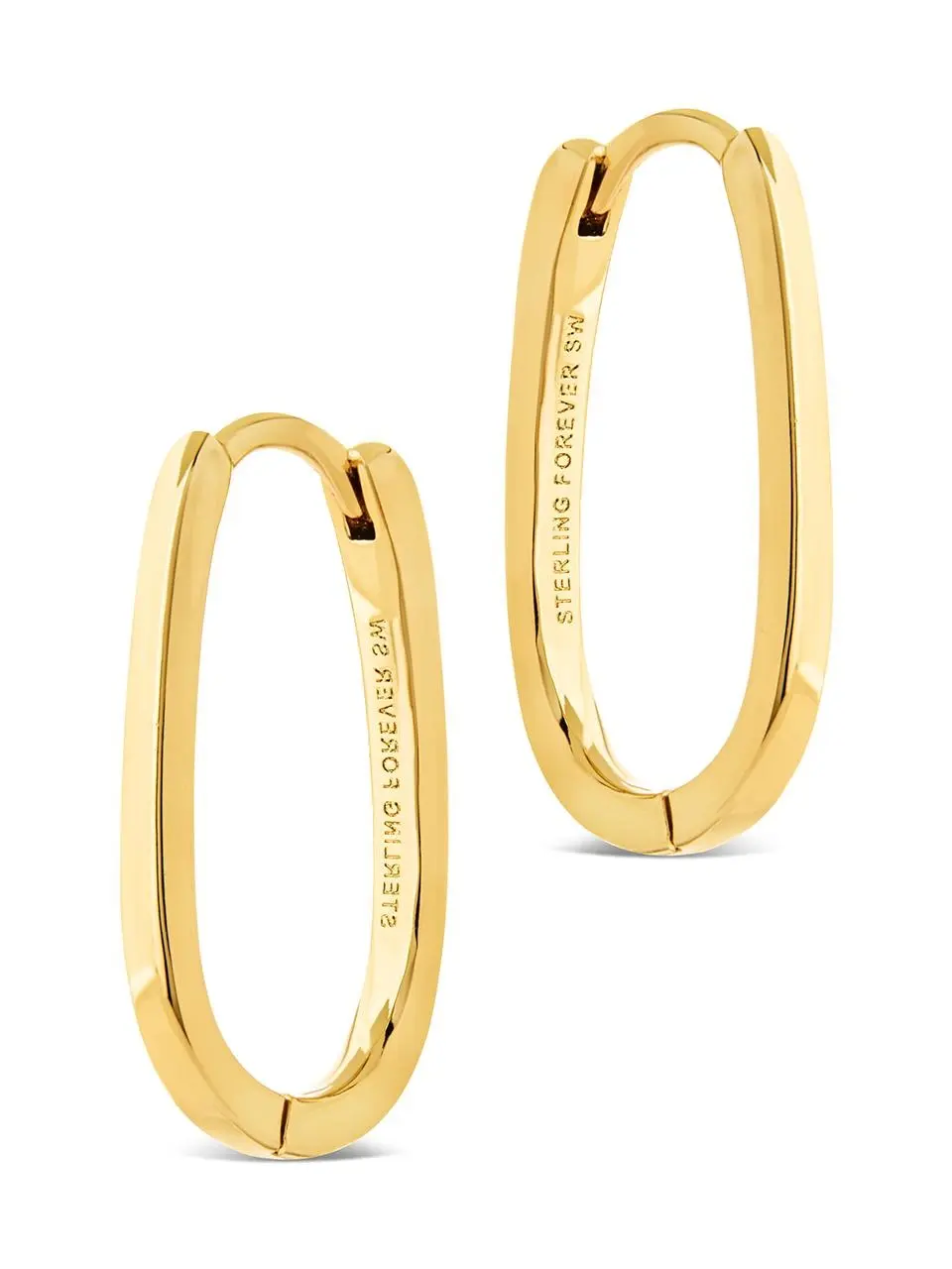 Zuzana Polished Oval Hoops