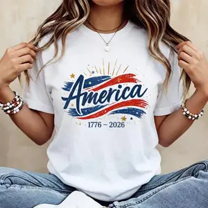 USA Flag Tee America 250th Anniversary Shirt, Made in America Patriotic Gift 4th of July Shirt,Independence Day Tee