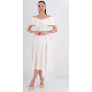 Elegant Off-Shoulder Midi Dress