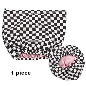 High-end Women's Shower Cap, Three-layer Waterproof Design, Reusable, Large Size To Fit All Hairstyles, Lightweight, Comfortable Soft Lining, Bathroom Accessory, Shower Essentials