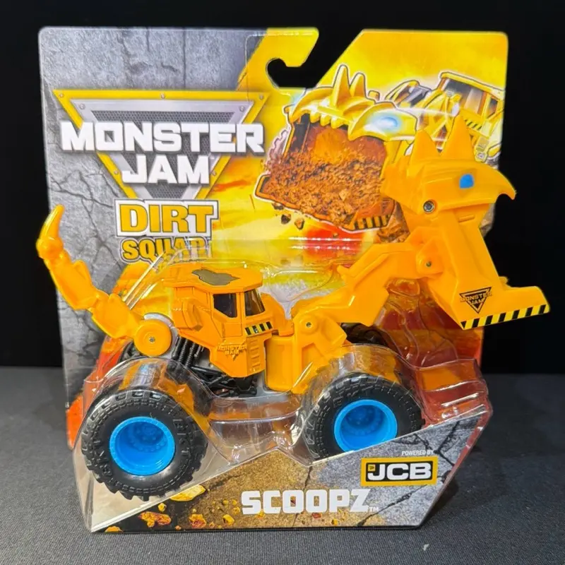 Monster Jam Dirt Squad Scoopz JCB Series 11 1:64 Die-Cast Monster Truck New