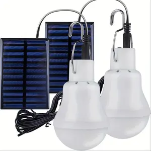 easter sale Solar-powered  outdoor light bulb with solar panel - rechargeable, energy-saving hanging garden and camping light. landscape waterproof housing aluminum lighting cosy sensor parking lot light flood wall light angle wide smart lumens deck LED