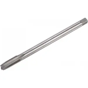 Uxcell Thread Milling Taps, 3/8-16 UNC High Speed Steel (HSS) 3 Straight Flutes Machine Screw Thread Threading Tap, 5" Length (Extra Long) uxcell