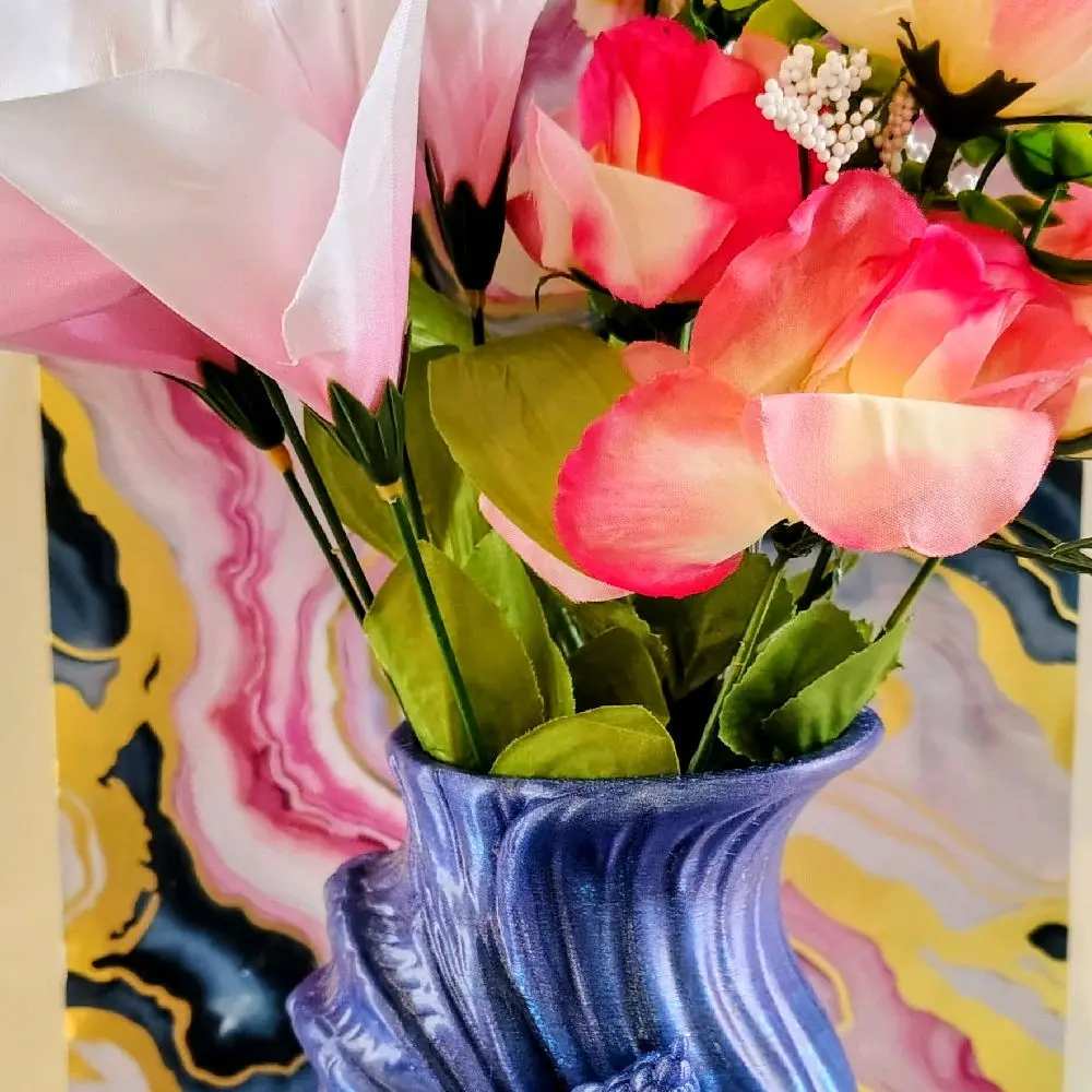 Seashell Vase, Decorative Piece for Beach House, Dry Flower Display Container