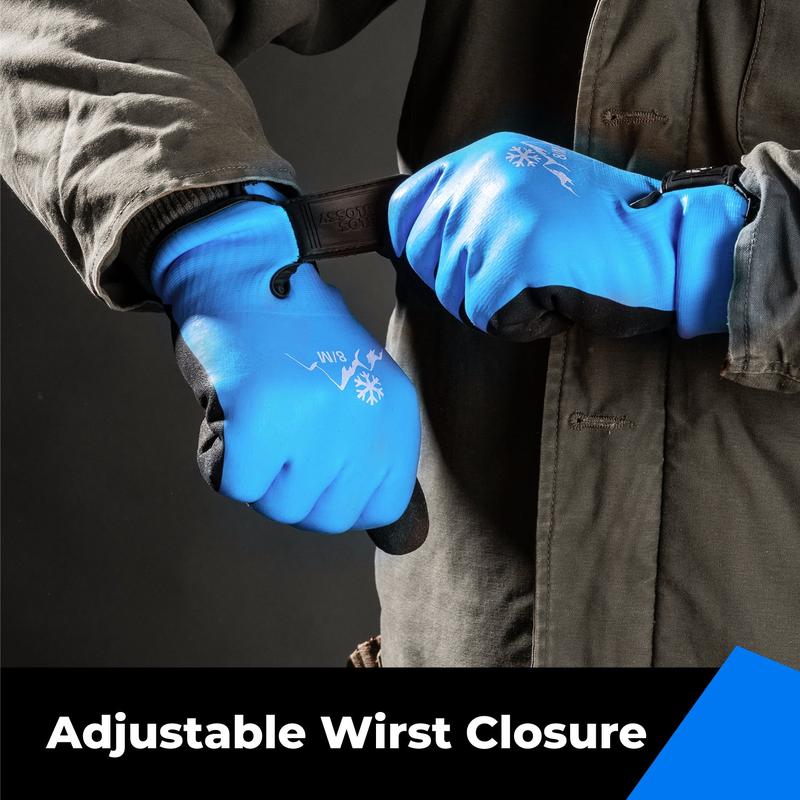toolant Heavy Duty Winter Gloves, Latex Fully Soaked, 100% Waterproof Gloves, Thermal Insulated Winter Dipped Gloves springtok