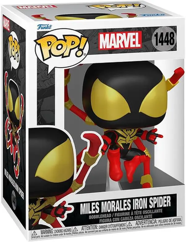 Funko POP! MARVEL Spider-Man Comics - Miles Iron Spider Vinyl Character Figurine (Styles May Vary) - Collectible Figure Decor, Bobblehead, Display Collectible [COLLECTIBLES]
