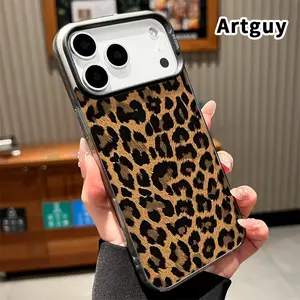 Phone Case for iPhone 17 Pro Max 16 Plus 15 14 13 12 11 Air E Classic Leopard Print Pattern Matte Shockproof Anti-Scratch Stylish Smartphone Cover