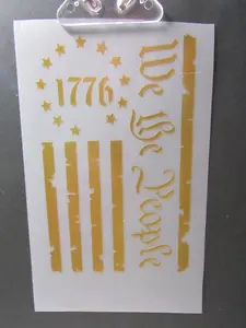 We The People Flag Decal, Indoor and Outdoor use