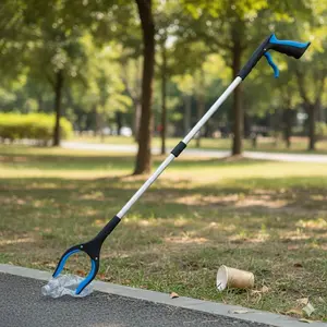 Foldable 32" Heavy-Duty Grabber Tool, Non-Slip Durable Multi-Purpose Reacher for Elderly Assistance, Post-Surgery Recovery, Kitchen & Bath High Reach, Home Cleaning, Rust-Proof Aluminum with Adjustable Grip, All-Scenes Pickup Device