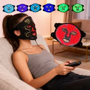 facial led mode reglow 7-Color LED Silicone Mask with Red Light Therapy Flexible Infrared Soft Mask Advanced Photon Mask Safe Harmless Ultra-Thin Design Large Area Coverage  red  light  mask