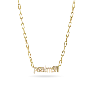 Psalm 91 Paperclip Necklace