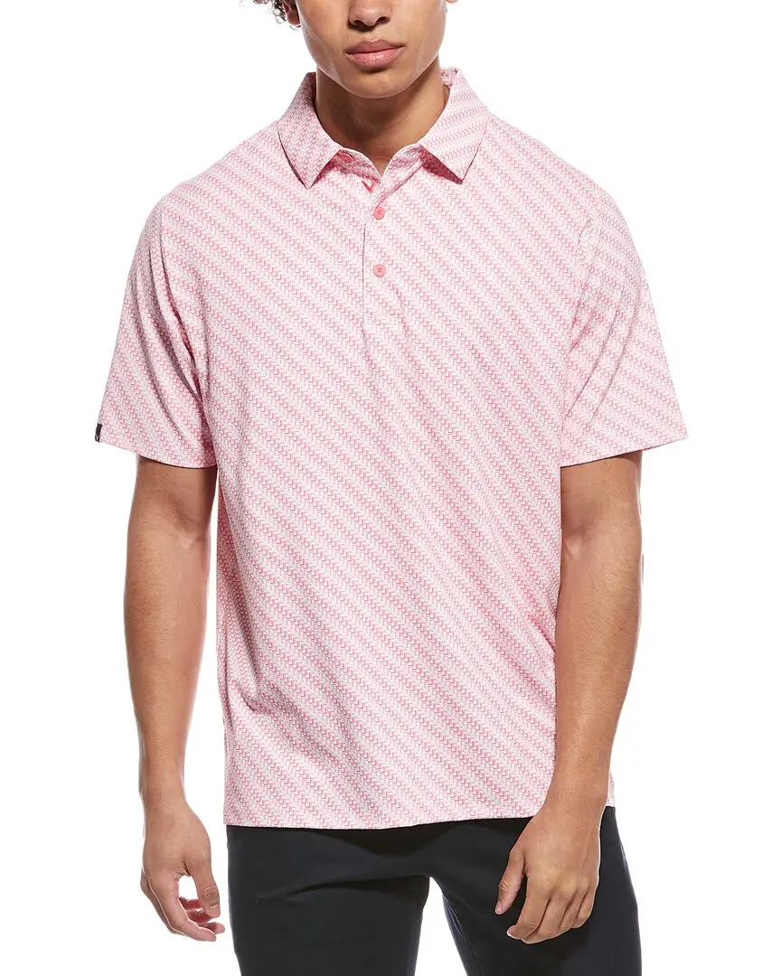 Callaway Chevron Twill Print Polo Shirt