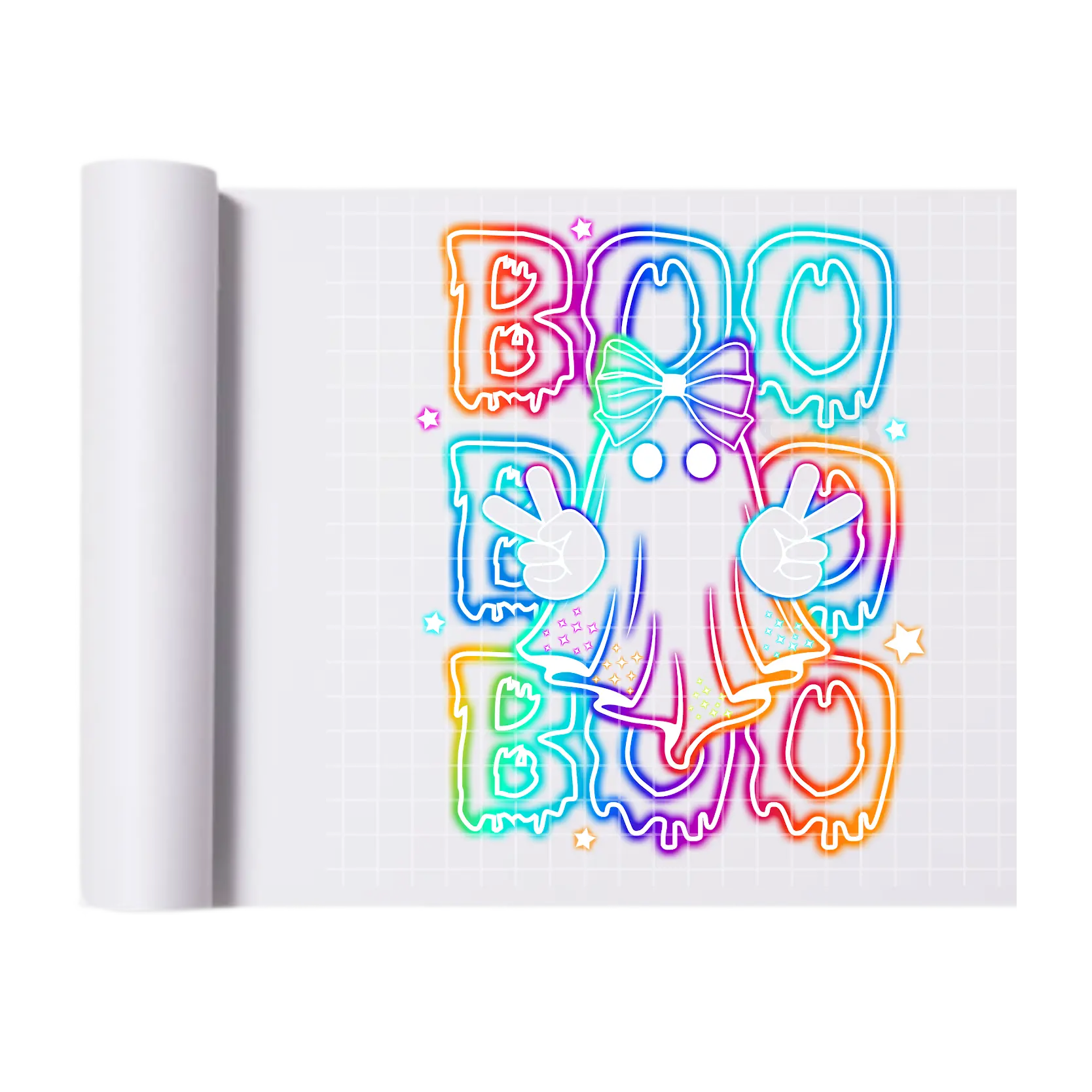 Boo Neon DTF Transfer - Perfect for Customizing Clothes