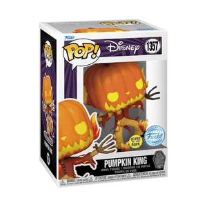 Funko Pop! The Nightmare Before Christmas - Pumpkin King (Glow) #1357 Exclusive (Sticker may vary) Collectible Pop Vinyl Figure