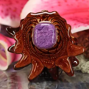 Charoite Pinecone Pendant