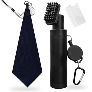 Golf Club Cleaning Kit Including Water Bottle Spray Golf Brush & Magnetic Microfiber Towel, Golf Gift for Him, Great Golf Accessories