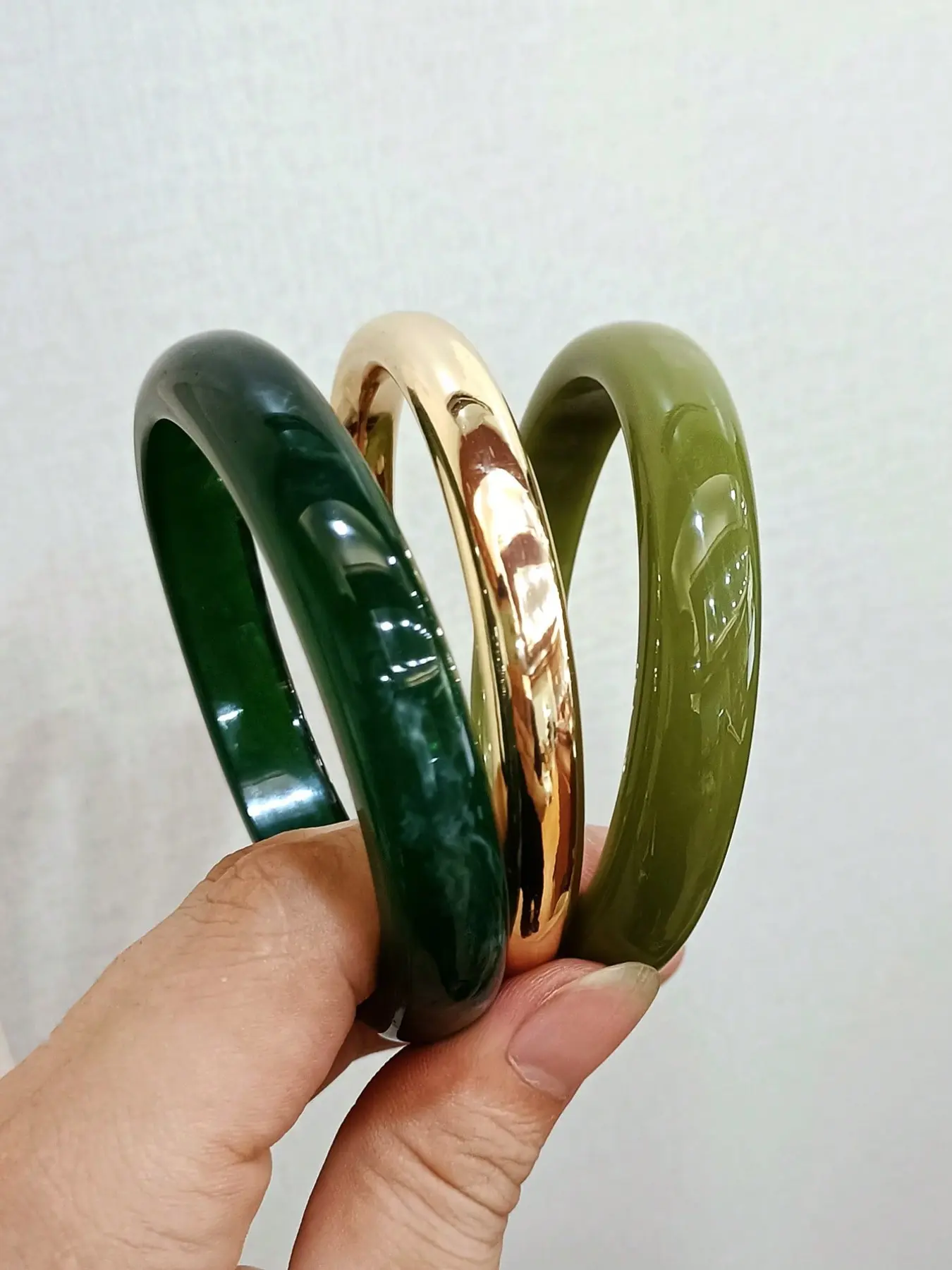 3-Piece Gold Resin Alloy Bracelet Set, Fashion Matching Bracelet, Casual Plain Style, Ideal for Parties, Travel, Beach, Holidays, Perfect Gift