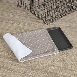 Quiet Time Reversible Crate Pan Cover 36 Inch Mushroom Diamond/Fleece