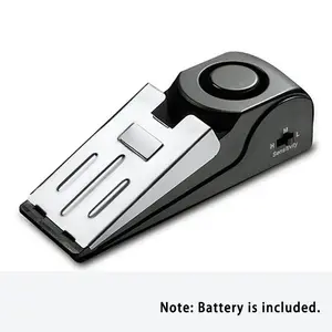 Home Security Door Stop Alarm Alert, Easy Installation No Tools Required, 3 Sensitivity Modes, 120db High Volume, Stainless Steel Material