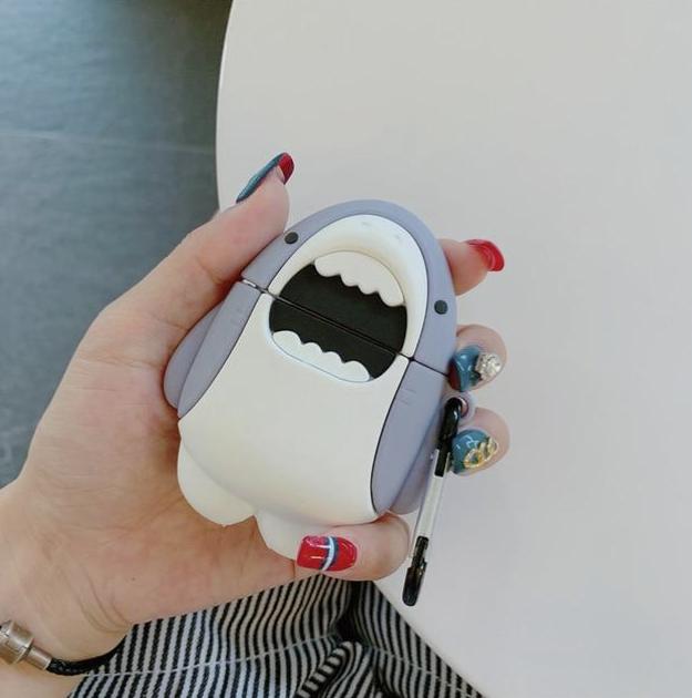 Shark Apple AirPods Case, Headphones Accessories, Music, Keychain, Ocean, Kids, Protective Phone Cover, Birthday, Christmas, Decor, Gifts