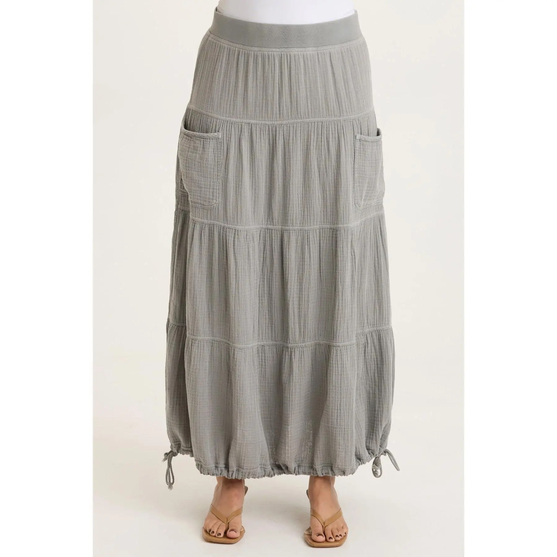 Hewson Gauze Bubble Tiered Skirt