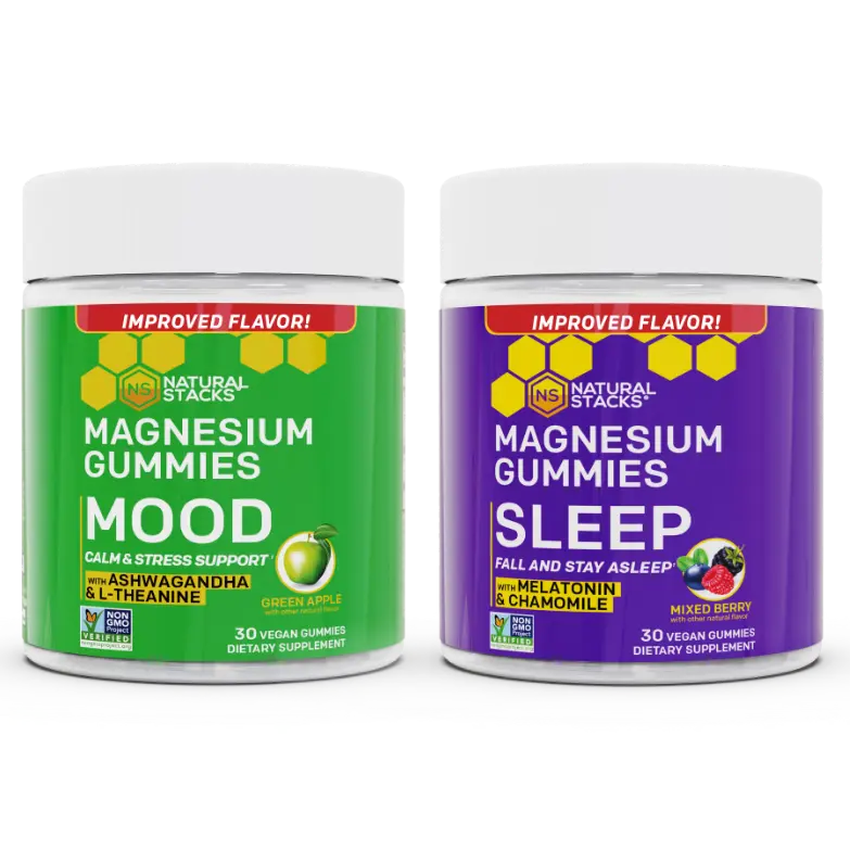 Magnesium Gummy Stack - Supports relaxation in the brain and body* - Mood and Sleep gummies has the best form of magnesium available on the market.
