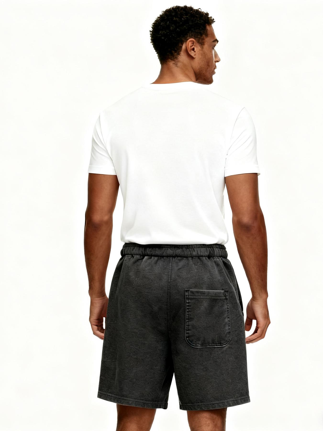 Vintage Washed Matching Set 2 Piece Outfit T Shirt and Shorts 100% Cotton Oversized Streetwear Loungewear for Men Women Acid Wash Summer Casual Set Cozy Breathable Beach Gym Everyday Essentials