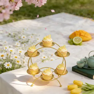 Ferris Wheel Cupcake Stand  Rotating Metal Dessert Display Rack Creative Carousel Cupcake Holder for Wedding, Anniversary, Birthday Party & Baby Shower Table Decor