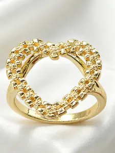 Fashionable Geometric Heart Ring for Women, Elegant Daily Wear Jewelry, Perfect Gift for Engagement, Christmas, Valentine's Day, Mother's Day, Birthday, Party