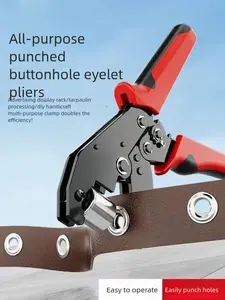 Heavy-Duty Tarpaulin Grommet Punch Tool - Canvas Eyelet Hole Punch & Setting Kit for Fabric/Tarp/Rubber Mats