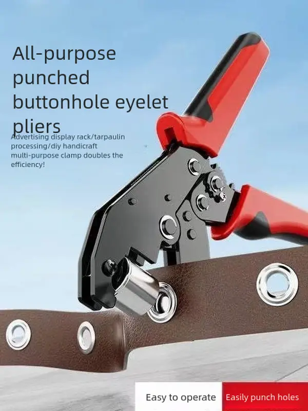Heavy-Duty Tarpaulin Grommet Punch Tool - Canvas Eyelet Hole Punch & Setting Kit for Fabric/Tarp/Rubber Mats