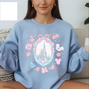 Coquette Bow Castle Sweatshirt, Magic Castle Sweater, Animal Kingdom Pullover [Tshirt - Sweatshirt], Graphic shirt, Gift Birthday