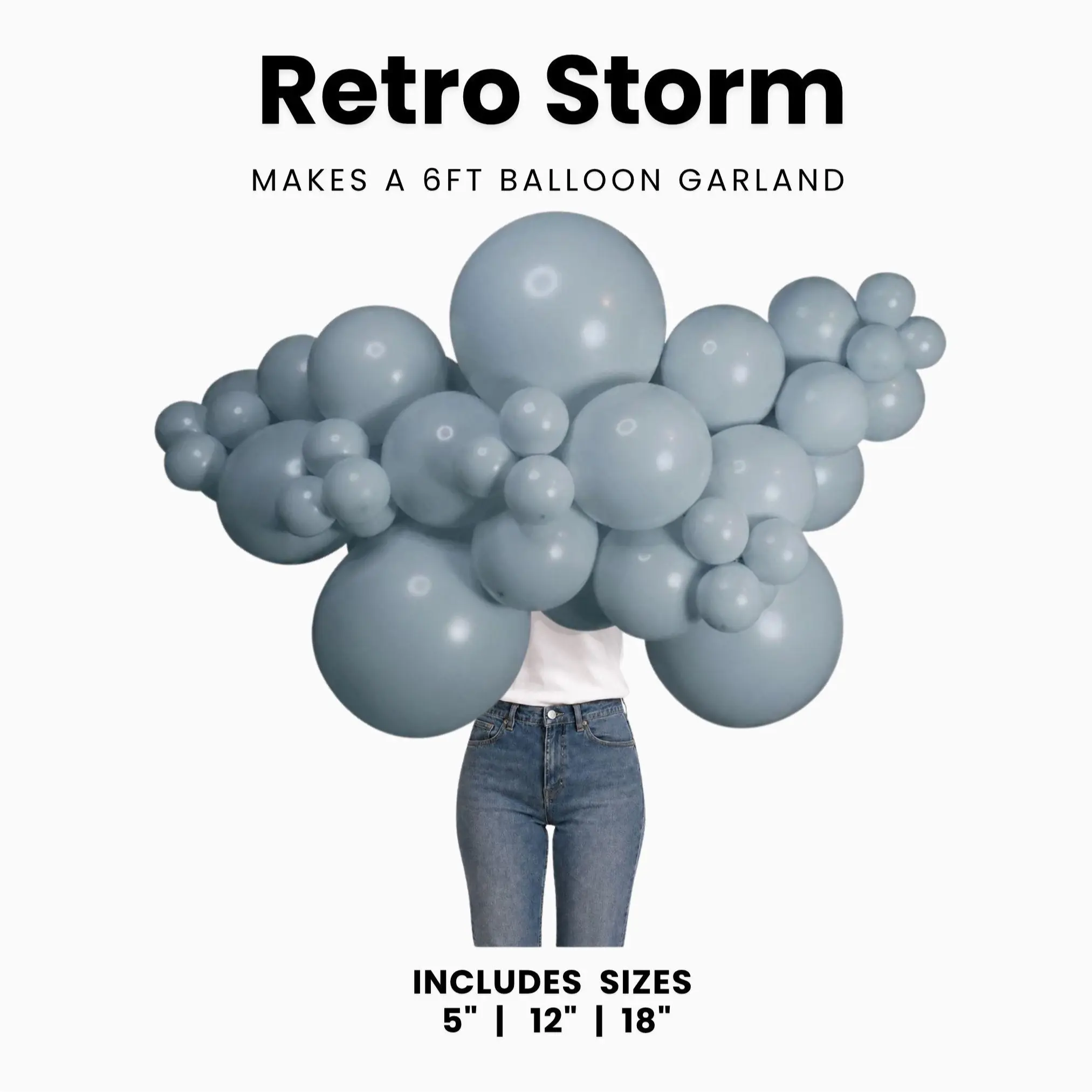 Retro Storm  Balloon Pack with Optional Add-Ons
