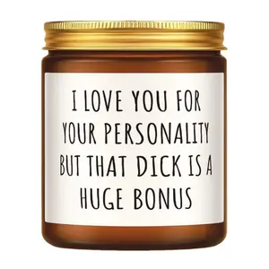 Funny Candles for Men, Romantic Candle Gift, Valentine's Day Gifts for Boyfriend, Him, I Love You Lavender Scented Soy Wax Candle Presents for Husband,Anniversary, Birthday, Christmas