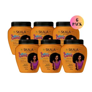 Skala Mais Crespos 6-Pack 2-in-1 Hair Treatment Cream 1000g Hydration Strength for Coily Hair with Castor Oil Shea Butter & Coconut Oil Vegan Cruelty-Free